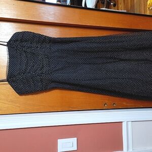 Black Polka Dot Strapless Dress